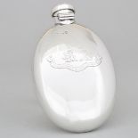 Victorian Silver Spirit Flask, Sampson Mordan, London, 1888, height 5.3 in — 13.5 cm