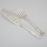 Pair of Victorian Silver Fish Servers, George Adams, London, 1861, length 12.5 in — 31.7 cm (2 Piece