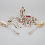 Group of Various Silver, 18th-20th century, eagle height 4.5 in — 11.5 cm (30 Pieces)