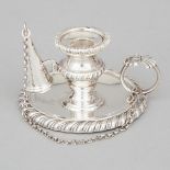 George IV Silver Taperstick, Thomas & John Settle, Sheffield, 1822-23, width 3.5 in — 9 cm