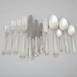 German Silver Flatware Service, 20th century (127 Pieces)