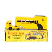 Budgie Toys Mobile Traffic Control Unit 'Jumbo' (218). An articulated cab and trailer in yellow