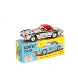 Corgi Toys Mercedes-Benz 300SL Hardtop Roadster (304S). A silver vacuum plated example with red roof