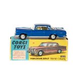 Corgi Toys Mercedes-Benz 220SE Coupe (253). In metallic dark blue with cream interior, small