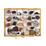 A quantity of mineral specimens. Including, azurite, vanadinite, nepheline, etc. £30-50