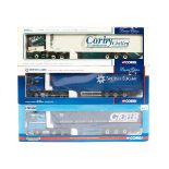 3 Corgi articulated trucks. A DAF XF Space Cab tractor unit and curtainside trailer -A.R.R. Craib