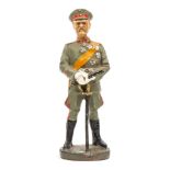 A rare Elastolin figure of Hindenburg. With porcelain head, in full Field Marshall uniform, light