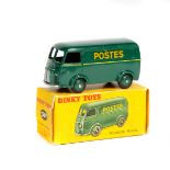 French Dinky Toys Fourgon Postal (25VB). In dark green with 'POSTES' to sides and yellow band around