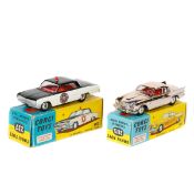 2 Corgi Toys. Oldsmobile 'Sheriff' Car (237). In black and white with red interior, red light to