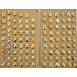 109 large staybrite buttons, infantry and corps, including KC Camerons, R Warwicks, Kings, HLI, E