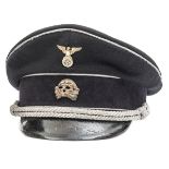 A good scarce Third Reich Allgemeine SS officer’s visor cap, with WM eagle and death’s head