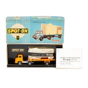 Tri-ang Spot-On 1:42 scale Ford Thames Trader with Artic Flat Float and garage kit (111a/OG). An