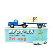 2x Tri-ang Spot-On 1:42 scale vehicles. An Austin Type 503 Normal Control Flatbed Lorry (106a/1c).