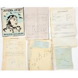 An interesting small archive of material relating to WWII aircraft crashes, typewritten and m/s,