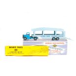 Dinky Supertoys Pullmore Car Transporter (982). Bedford transporter with blue cab and wheels and