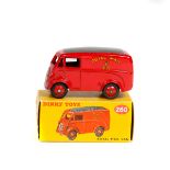 Dinky Morris Royal Mail Van (260). In red with red wheels and black roof panel. Boxed - minor