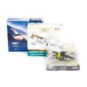 10x Corgi Aviation Archive most in 1:72 scale. A US Grumman F6F-5 Hellcat. A US P-51D Mustang. An