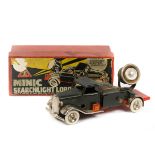 Tri-ang Minic Searchlight Lorry (49 ME). An example in olive green with red chassis. Details include
