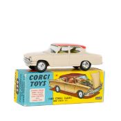 Corgi Toys Ford Consul Classic (234). In cream with pink roof and yellow interior, dished wheels