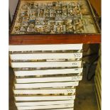 16x trays of fossil shells. A substantial collection of fossil shells, etc. Some on chalk matrix. £