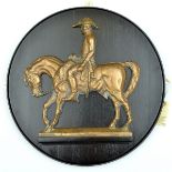 A cast brass unofficial badge of HMS Iron Duke, battleship 1912-46, showing the Duke in full dress