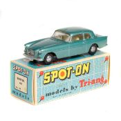 Tri-ang Spot-On 1:42 scale Bristol 406 (115). An example in metallic green. Boxed with information