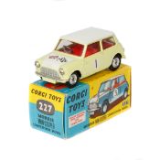 Corgi Toys Morris Mini Cooper Competition Model (227). Racing number 1, finished In yellow with