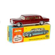 Corgi Toys Mercedes-Benz 600 Pullman (247). An example in the lighter shade of maroon, with 'chrome'