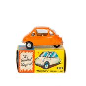 Corgi Toys Heinkel Economy Car (233). An example in bright orange with yellow interior, small smooth