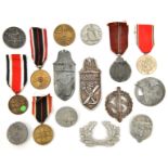 Third Reich medals etc: East Front medal, medal for 13th March 1938, and War Merit medal (3), all