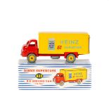 Dinky Supertoys Big Bedford Van 'HEINZ' (923). Cab and chassis in bright red, yellow box and wheels,