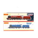 2 Hornby OO gauge tender locomotives. A BR King Class 4-6-0, King Richard II 6021, in dark blue