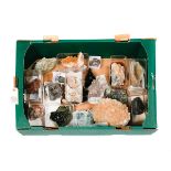 A quantity of mineral specimens. Including, a spendid example of epidote, chrysoprase, stilbite,