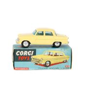 Corgi Toys Standard Vanguard III Saloon (207M). An example in Primrose yellow with smooth wheels and