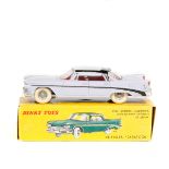 French Dinky Toys Chrysler Saratoga (550). In lilac with black roof edge and rear pillars, red
