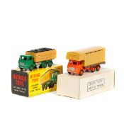 2 Budgie Toys Leyland Hippo Trucks. A Coal Truck (206) in green and brown. Together with a Cattle