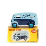 Dinky Toys Morris Commercial Van 'Capstan' (465). In light and dark blue livery, with mid blue