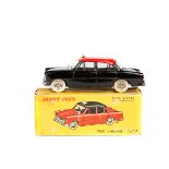 French Dinky Toys TAXI 'Ariane' Simca (542). In black with red roof, TAXI sign to roof, meter to