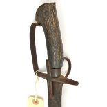 An 18th century continental, possibly Polish, cavalry trooper’s sword, almost flat, straight DE