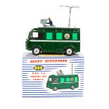 Dinky Supertoys BBC TV Roving Eye Vehicle (968). Dark green body, BBC crest, camera and aerial.