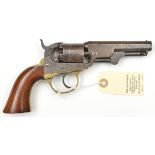 A 5 shot .31” Cooper’s patent DA percussion pocket revolver, number 3355, barrel 4” with address and