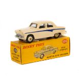 Dinky Toys Austin A105 Saloon (176). In cream with violet blue flash, cream wheels with black