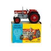 Corgi Toys Massey-Ferguson 165 (66). In red and grey with white front, red plastic wheels with black