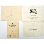 3 WWII German medal award certificates to Karl Klake, comprising Iron Cross 2nd class to Schutzen