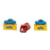 3 French Dinky Toys. A French Ford 4 wheeled ESSO petrol tanker (25U). In red ESSO livery, with