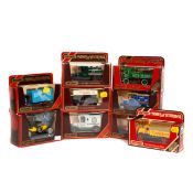 90 Matchbox Models of Yesteryear in maroon boxes. Including; commercial vehicles, Ford Model T vans,