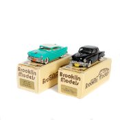 2 Brooklin White Metal Models. A 1952 Studebaker Champion Starlight Coupe (BRK17). In black with
