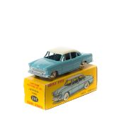 French Dinky Toys Simca Versailles (24Z). In light blue with cream roof, plated ridged wheels with