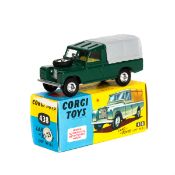 Corgi Toys Land Rover 109' W.B. (438). Example in dark green with yellow interior, grey rear