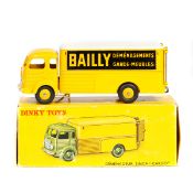 French Dinky Toys Demenageur Simca 'CARGO' (33AN). A scarce 'BAILLY' example in bright yellow with